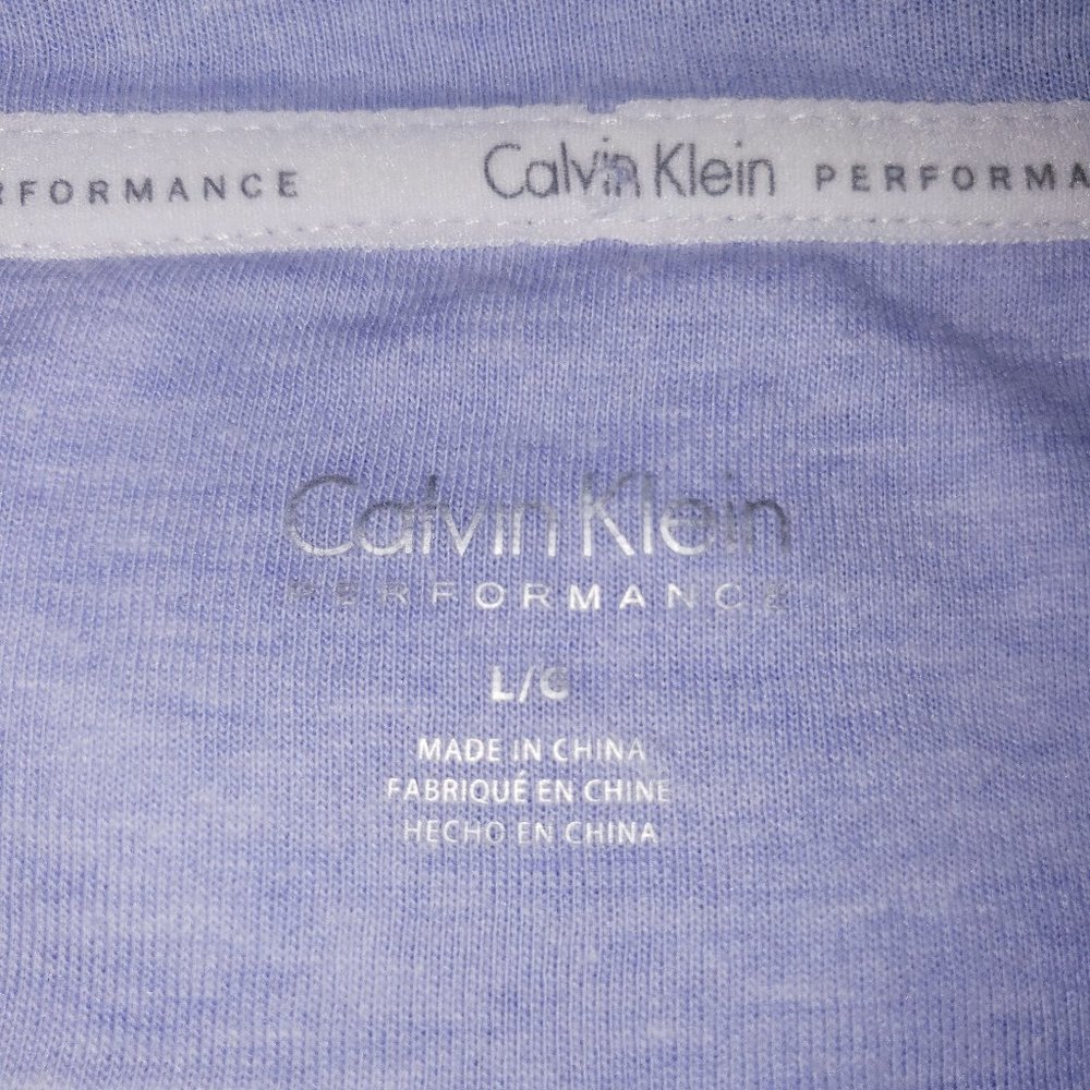 Calvin Klein Performance Embroidered Logo Dolman 3/4  Sleeve Sweatshirt Lilac - Picture 5 of 8